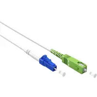 Goobay Valokuitukaapeli (FTTH), Singlemode (OS2) Valkoinen, valkoinen (Simplex), 1 m