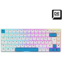 Sharkoon SKILLER SGK50 S3 PBT Gaming Keyboard 75% Hot-Swap with Backlight and Gateron G Pro 3.0 Yellow Switches (PBT, White/Light Blue) (4044951039197)