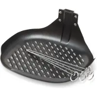 Philips Airfryer Accessory HD9941/00 Grillaussarja L, Grillipannu, , HD962x, HD964x, HD972x, Harmaa, Metalli, Metalli