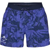 Asics Men's Fujitrail All Over Print 5in Shorts Midnight/Cobalt Burst/Cream Urheilushortsit S