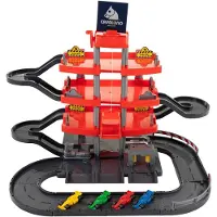 Cavallino Toys - Cavallino Racing Parking Garage Red with 4 Floors and Cars Playset