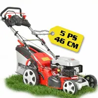 HECHT 5484 SX Bensiinikäyttöinen itsevetävä ruohonleikkuri. 5in1