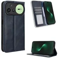 Mtp Products Huawei Nova 15 Pro/15 Ultra Retro Lompakkokotelo Magneettisella Sulkijalla - Sininen