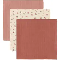Cam Cam Copenhagen Muslin Cloth, 3-Pack - Gots Mix - Classic Stripes Rose - Pink - ONE SIZE