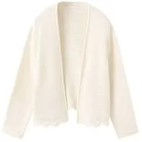 Mango Openwork Knit Cardigan - Cream - 152