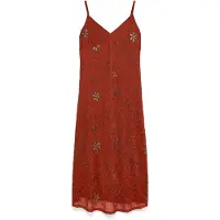 Vero Moda Cocktailmekko 'VMCara' ruosteenruskea / pronssi