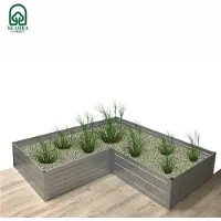 BAUMERA L-muotoinen korotettu kasvatuslaatikko KLASIKA GARDEN, sinkitty runko
