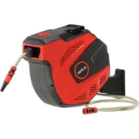 TRIZERATOP Seinäletkukela 35 m 1/2 inch 0,8 MPa automaattinen kelautuminen musta YT-24260 .