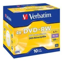 Verbatim DVD+RW Matt Silver 4x 4.7 GB 10 pc(s) (43246)