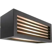 Deko-light Ulkoseinävalaisin Rilongo, himmennettävä, Musta, Alumiini, Moderni,