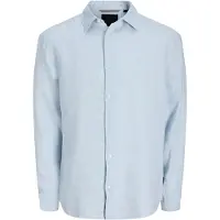 Jack & Jones Jprblalawrence Linen Ls Shirt Sn - Blue - S