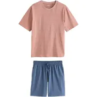 Next Lyhyt pyjama laivastonsininen / hummeri / vaaleanoranssi / valkoinen