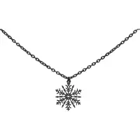 Wildcat Snowflake Necklace - kaulakoru - Musta metalli