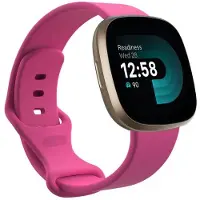 CaseOnline Sport Rannekoru Fitbit Versa 4 - Vaaleanpunainen