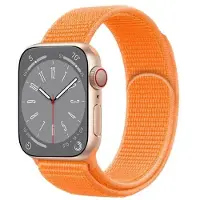 CaseOnline Nailon Rannekoru Apple Watch 8 (45mm) - Papaya