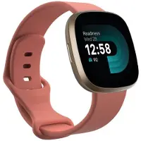 CaseOnline Sport Rannekoru Fitbit Versa 4 - Vpunainen