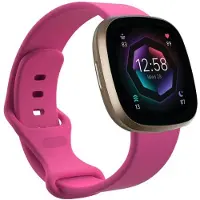 CaseOnline Sport Rannekoru Fitbit Sense 2 - Vaaleanpunainen