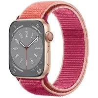 CaseOnline Nailon Rannekoru Apple Watch 8 (45mm) - Pomegranate