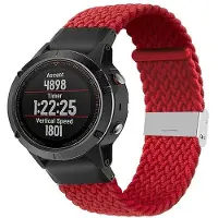 CaseOnline Punottu elastinen rannekoru Garmin Fenix 5X - darkred