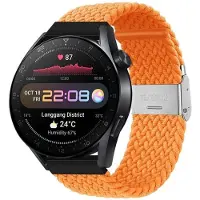 CaseOnline Punottu elastinen rannekoru Huawei Watch 3 Pro (48mm) - Oranssi