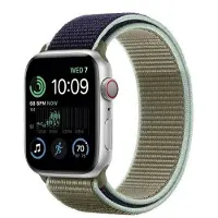 CaseOnline Nailon Rannekoru Apple Watch SE 2022 (44mm) - Khaki Blue