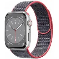 CaseOnline Nailon Rannekoru Apple Watch 8 (45mm) - Electric pink