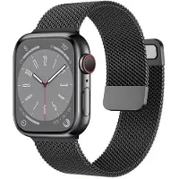 CaseOnline Milanese Rannekoru Apple Watch 8 (41mm) - Musta