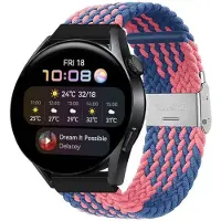 CaseOnline Punottu elastinen rannekoru Huawei Watch 3 (46mm) - bluepowder
