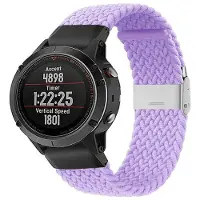 CaseOnline Punottu elastinen rannekoru Garmin Fenix 5X - lightpurple