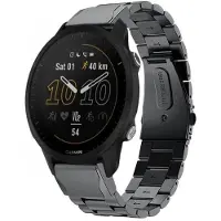 CaseOnline Rannekoru ruostumatonta terästä Garmin Forerunner 955 - musta
