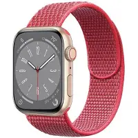 CaseOnline Nailon Rannekoru Apple Watch 8 (45mm) - Hibiskus