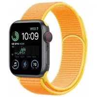 CaseOnline Nailon Rannekoru Apple Watch SE 2022 (44mm) - Canary Yellow