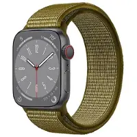 CaseOnline Nailon Rannekoru Apple Watch 8 (41mm) - Olive flak