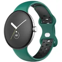 CaseOnline Twin Sport ranneke Google Pixel Watch (41mm) - Vihreä/musta
