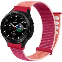 CaseOnline Nylonrannekoru No-Gap Samsung Galaxy Watch 4 Classic (46mm) - Pomegran