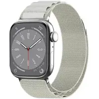 CaseOnline Artic Elastinen nailon ranneke Apple Watch 8 (41mm) - Starlight