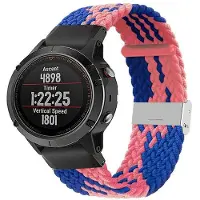 CaseOnline Punottu elastinen rannekoru Garmin Fenix 5X - bluepowder