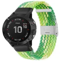CaseOnline Punottu elastinen rannekoru Garmin Fenix 6 - gradientgreen