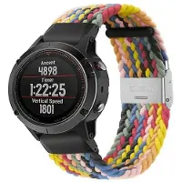 CaseOnline Punottu elastinen rannekoru Garmin Fenix 5X - rainbow