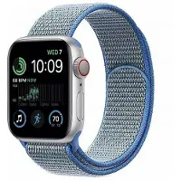 CaseOnline Nailon Rannekoru Apple Watch SE 2022 (44mm) - Tahoe Blue