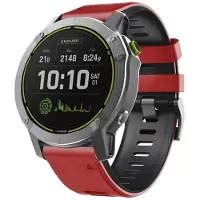 CaseOnline Twin Sport Rannekoru Garmin Fenix 7S - Punamusta