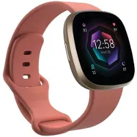 CaseOnline Sport Rannekoru Fitbit Sense 2 - Vpunainen