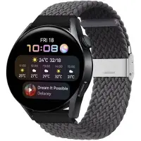 CaseOnline Punottu elastinen rannekoru Huawei Watch 3 (46mm) - skygrey