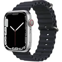 CaseOnline RIB Urheiluranneke Apple Watch 7 (41mm) - Musta