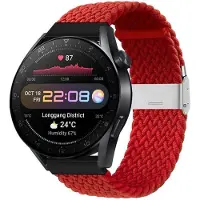 CaseOnline Punottu elastinen rannekoru Huawei Watch 3 Pro (48mm) - darkred