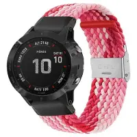 CaseOnline Punottu elastinen rannekoru Garmin Fenix 6 - gradientred