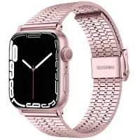 CaseOnline Mesh Rannekoru ruostumatonta terästä Apple Watch 5 (44mm) - Vaalea