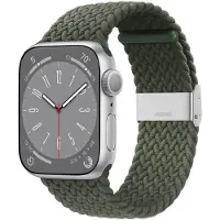 CaseOnline Punottu elastinen rannekoru Apple Watch 8 (41mm) - Army