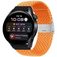 CaseOnline Punottu elastinen rannekoru Huawei Watch 3 (46mm) - Oranssi