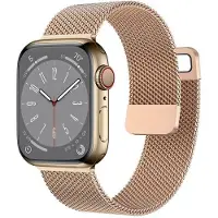 CaseOnline Milanese Rannekoru Apple Watch 8 (41mm) - Ruusu